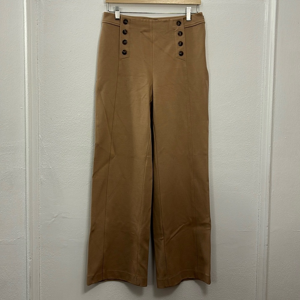 Talbots Women’s Wide Leg Sailor Pants - Tan